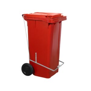 CARRINHO COLETOR DE LIXO COM PEDAL DE 120 LITROS