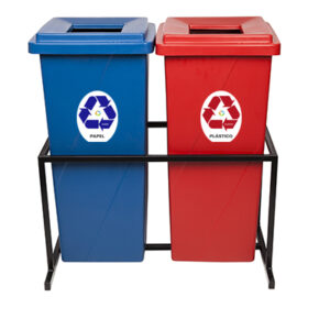 KIT DE LIXEIRA COM ABERTURA SUPERIOR 2x92L, PEMD (KIT)