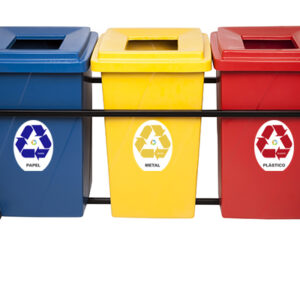 KIT DE LIXEIRA COM ABERTURA SUPERIOR 3x65L, PEMD (KIT)