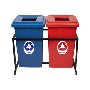 KIT DE LIXEIRA COM ABERTURA SUPERIOR 2x65L, PEMD (KIT)