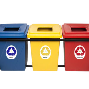 KIT DE LIXEIRA COM ABERTURA SUPERIOR 3x52L, PEMD (KIT)