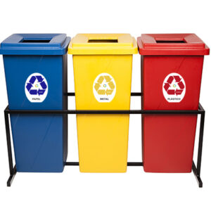 KIT DE LIXEIRA COM ABERTURA SUPERIOR 3x92L, PEMD (KIT)