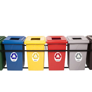 KIT DE LIXEIRA COM ABERTURA SUPERIOR 6x65L, PEMD (KIT)